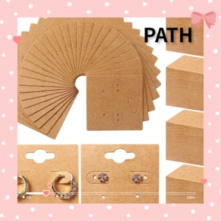 PATH การ์ดต่างหูพลาสติก แบบหนา สีน้ําตาล และสีขาว สําหรับวันหยุด