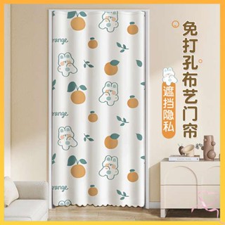 ผ้าม่านหน้าต่าง ผ้าม่านประตู Velcro self-adhesive blackout curtains free simple bedroom girls bay window curtain rental house 2023 รุ่นใหม่