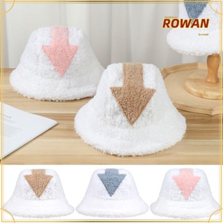 Rowans หมวกบักเก็ตลําลอง แบบนิ่ม ให้ความอบอุ่น ลายลูกศร สัญลักษณ์ Cloche