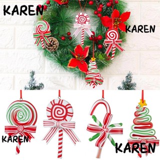 KAREN Christmas Candy Ornaments Party Supplies Xmas Decor Crafts Candy Cane Hanging Decorations