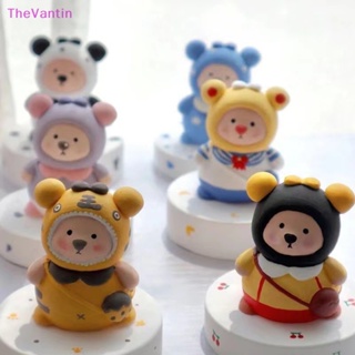 Thevantin กระเป๋าเป้สะพายหลัง ลายการ์ตูนหมียิปซั่มน่ารัก 3D สีขาว แฮนด์เมด DIY สําหรับเด็ก