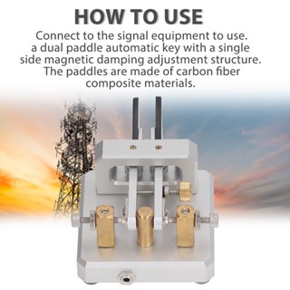 Good Work คีย์รหัสมอร์ส Double Paddle Automatic CW Shortwave Telegram Tapper สำหรับการฝึก