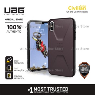 Uag เคสโทรศัพท์มือถือ ลายพลเรือน สีไวน์แดง สําหรับ iPhone XS MAX iPhone X XS XR