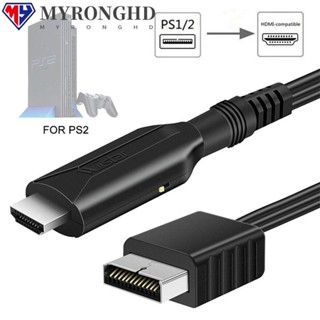 Myronghd PS2 to HDMI อะแดปเตอร์ PC HDTV HD แปลงสายเคเบิ้ล HDMI PS2 PS1 to HDMI