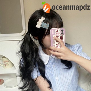 Oceanmapdz กิ๊บติดผม รูปการ์ตูนกระต่ายน่ารัก ประดับพลอยเทียม สําหรับเด็ก