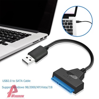 อะแดปเตอร์แปลงสายเคเบิล USB 2.0 เป็น SATA 22Pin สําหรับฮาร์ดดิสก์ 2.5 นิ้ว [Woodrow.th]