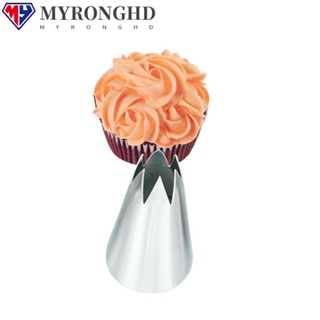 Myronghd ท่อหัวฉีดไอซิ่ง เบเกอรี่ สเตนเลส อุปกรณ์ครัว คัพเค้ก ไอศกรีม เครื่องมือ