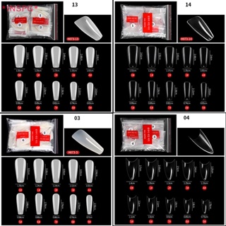 Inspg&gt; เล็บปลอม อะคริลิค เจล UV สไตล์ฝรั่งเศส 500 ชิ้น