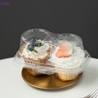 Lubu ใหม่ กล่องเก็บคัพเค้ก แบบใส วางซ้อนกันได้ 20 ชิ้น