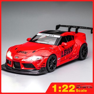 Klt โมเดลรถยนต์ 1:22 Toyota Supra Supercar โลหะอัลลอย ของเล่นสําหรับเด็ก