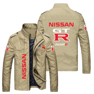 NISSAN GTR LOGO jacket car shop custom work clothes R32 R34 R36 R35 outdoor driving loose thin cardigan stand collar windbreaker