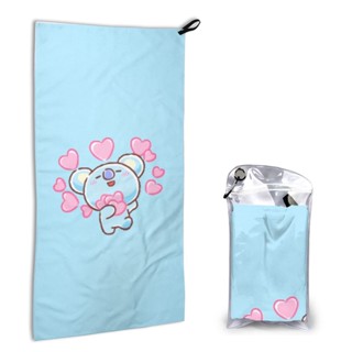 Bts BT21 KOYA ผ้าขนหนูไมโครไฟเบอร์ 40*80 ซม. 16x31.5 นิ้ว แห้งเร็ว สําหรับถ่ายภาพ ออกแบบตามชื่อ รูปภาพ ของขวัญ