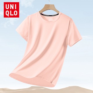 Uni...qlo [M-4XL] เสื้อยืดลําลอง ผ้าเรยอน แขนสั้น คอกลม ระบายอากาศ ใส่สบาย แห้งเร็ว เหมาะกับฤดูร้อน สําหรับสตรี 2023