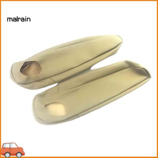 [Ma] ปลอกหนังหุ้มที่เท้าแขน ด้านหน้า กันลื่น สีเบจ สําหรับ Honda Odyssey 05-10 2 ชิ้น ต่อชุด