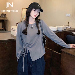 JN Studio   เสื้อยืด ครอป เสื้อยืดผู้หญิง สไตล์เกาหลี  สวย ins ทันสมัย fashion A99J0TW 36Z230909