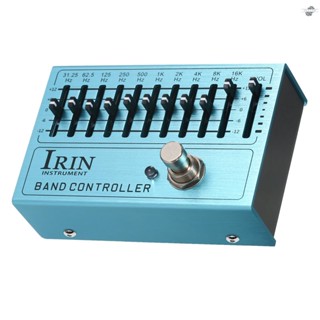 {fly} Irin 10-BAND EQ แป้นเหยียบเอฟเฟคกีตาร์ อีควอไลเซอร์ ขนาดเล็ก พร้อมเข็มทิศ สําหรับกีตาร์ เบส อลูมิเนียมอัลลอยด์