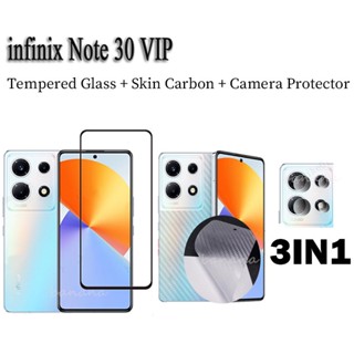 3 in 1 ฟิล์มกระจกนิรภัยกันรอยหน้าจอ และฟิล์มด้านหลัง สําหรับ Infinix Note 30 VIP Note 30 Pro Note 30 4G 5G Note 12 G96 11 10 Pro