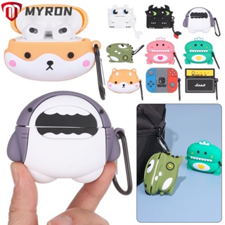 Myron เคสหูฟังบลูทูธ ซิลิโคน ลายการ์ตูนมังกร สําหรับ Airpods