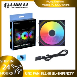 Lian Li UNI Fan SL140 SL-Infinity พัดลมระบายความร้อน ไร้สาย รูปดอกเดซี่ 140 มม. 3 ซอฟท์แวร์ควบคุม