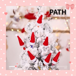 Path หมวกซานตาคลอส อมยิ้ม สีแดง สําหรับตกแต่งเทศกาลคริสต์มาส 25 ชิ้น