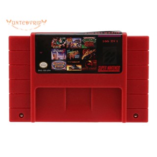 การ์ดเกม 100 in One สีแดง สําหรับ SFC Snes Super Game