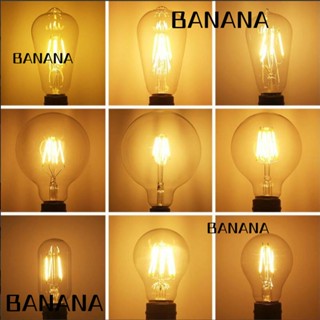 Banana1 หลอดไฟเอดิสัน 4W ขั้วต่อสกรู สีขาวอบอุ่น สไตล์วินเทจย้อนยุค 4 ชิ้น