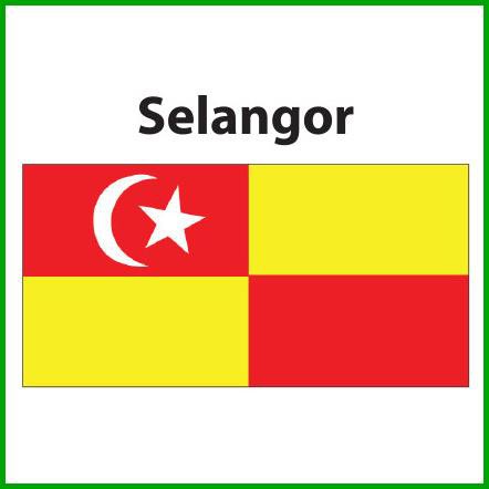 Selangor Flag / Flag / Bendera 2 X 4 / Bendera Selangor 3 X 6