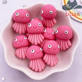 Bliss สติกเกอร์เรซิ่น รูปแมงกะพรุน ม้าน้ํา ปลา 3D หลากสีสัน DIY สําหรับติดตกแต่งเคสโทรศัพท์ 10 ชิ้น