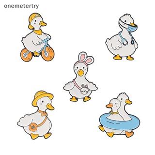 Onem เข็มกลัด รูปการ์ตูนเป็ด ไก่น่ารัก สําหรับตกแต่งกระเป๋า