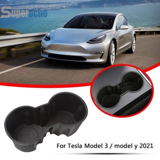 ที่วางแก้วคอนโซล TPE อุปกรณ์เสริม สําหรับ Tesla Model 3 Model Y 2021 [superecho.th]