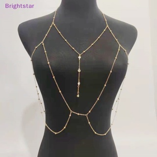 Brightstar สายโซ่คล้องหน้าอก ประดับพู่ พลอยเทียม แนวเซ็กซี่ สําหรับผู้หญิง