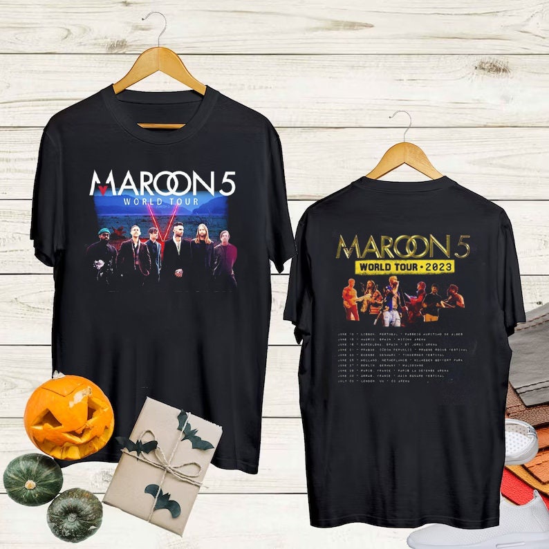 เสื้อเชิ้ต พิมพ์ลายกราฟฟิค The Residency World Tour 2023 Maroon 5 Maroon 5 Merch Maroon 5 Band Maroo