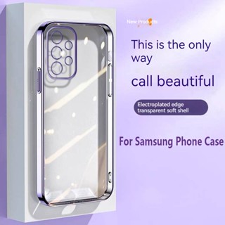 เคสโทรศัพท์มือถือแบบนิ่ม TPU ใส กันกระแทก สําหรับ Samsung S23 FE A14 A24 A34 A54 M14 5G