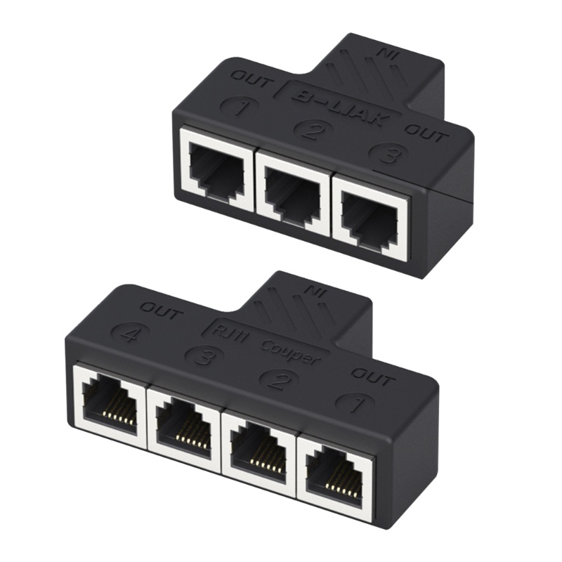 Exhila 3 Way 4Way Phone Line Splitter Adapter ตัวแยกโทรศัพท์แจ็คโทรศัพท์ Splitter สําหรับการสื่อสารท