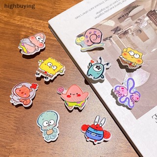 [highbuying] กิ๊บติดผมหน้าม้า อะคริลิค ลายการ์ตูนสพันจ์บ็อบน่ารัก สําหรับเด็กผู้หญิง 1/10 ชิ้น