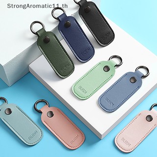 Strongaromatic กระเป๋าหนัง สําหรับใส่จัดเก็บแฟลชไดรฟ์ พวงกุญแจ USB