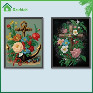 【Doub X ✮】ภาพวาดปักเพชร รูปดอกไม้ 5D DIY สําหรับตกแต่งบ้าน ✮