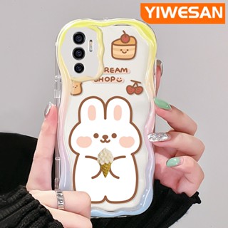 เคสโทรศัพท์มือถือแบบนิ่ม ใส กันกระแทก ลายการ์ตูนไอศกรีม กระต่าย มาการอง สําหรับ VIVO V23E 4G V23E 5G V23 Pro V23i 5G S12 5G Y75