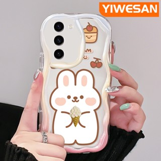 เคสใส แบบนิ่ม ลายการ์ตูนกระต่าย กันกระแทก สําหรับ Samsung S23 Plus S23 Ultra