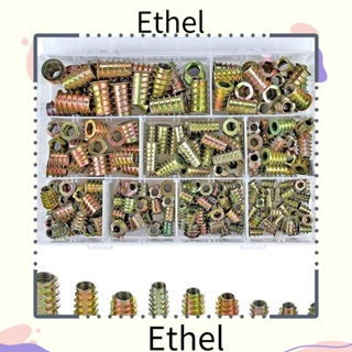 Ethel1 ชุดเครื่องมือสกรูซ็อกเก็ตหกเหลี่ยม โลหะผสมสังกะสี M4 M5 M6 M8 M10 9 ขนาด สําหรับเฟอร์นิเจอร์ไม้ 200 ชิ้น