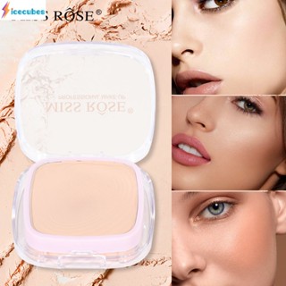 Miss Rose Natural Brightens Oil Control Matte Powder Lasting Waterproof และ Anti-sweat Fixing Makeup Repairing Powder ICECUBES