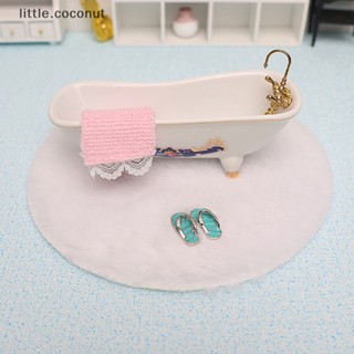 [little.coconut] พรมปูพื้น ทรงกลม ขนาดเล็ก สําหรับบ้านตุ๊กตา 1 ชิ้น