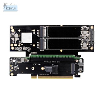 [szsirui] อะแดปเตอร์การ์ดต่อขยาย PCIe 4.0 x16 เป็นการ์ดขยาย 4x PH43 ปลั๊กแอนด์เพลย์ โลหะ มั่นคง M.2