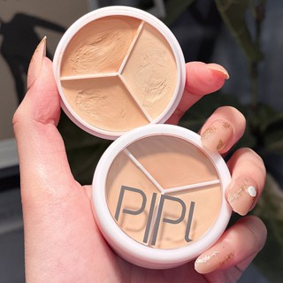 Spot second hair# PIPL three-color concealer covering plate covering face spots acne marks acne muscle dry skin oil skin giant concealer covering solution 8.cc