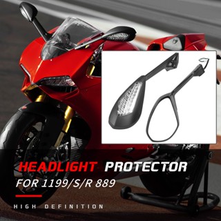 กระจกมองหลัง แบบใส ขนาดใหญ่ ดัดแปลง สําหรับ Ducati 1199S-R 899 1199