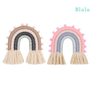 Blala พู่แขวนผนัง ประดับปอมปอม สีรุ้ง ใส่สบาย สําหรับห้องนั่งเล่น ห้องนอน หอพัก