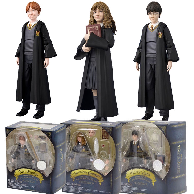 โมเดลฟิกเกอร์ Harry Potter Hermione Ron Sh Figuarts ของเล่นสําหรับเด็ก