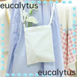 Eucalytus1 กระเป๋าสะพายข้าง ผ้าแคนวาส มีซิป ขนาดเล็ก น้ําหนักเบา เรียบง่าย สําหรับผู้ชาย และผู้หญิง