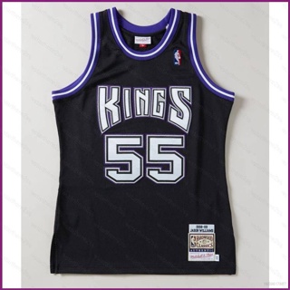 เสื้อกีฬาแขนกุด ลายทีม NP2 2000-01 NBA Jersey Sacramento Kings No.55 Jason Williams พลัสไซซ์ สไตล์คลาสสิก