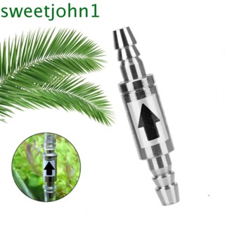 Sweetjohn CO2 วาล์วเช็คทางเดียว สเตนเลส CO2 4 มม. สีเงิน ไม่เป็นสนิม ไม่ย้อนกลับ สําหรับตู้ปลา